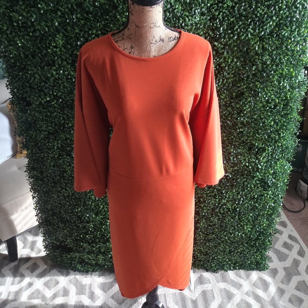 Kimono Sleeve Midi Dress